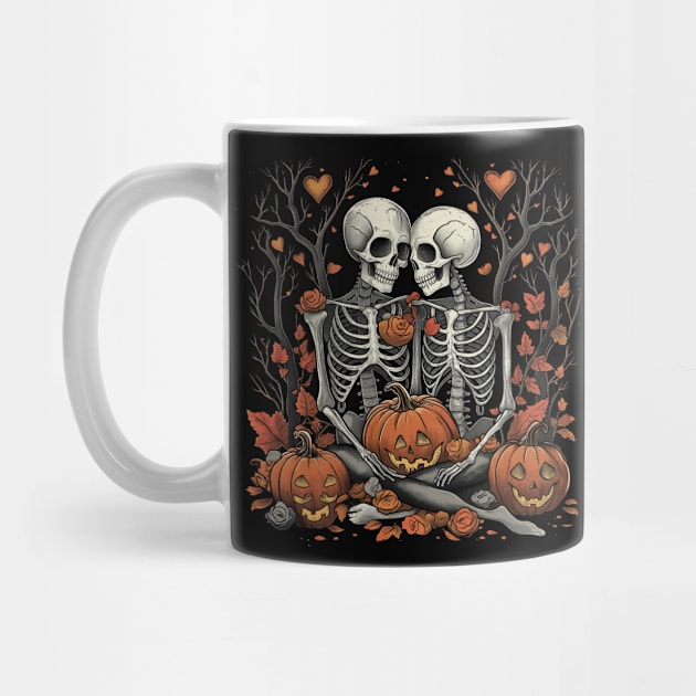 Valentine's Day Vintage Halloween Skeletons Witch Retro Cute Super Cool Best Gift by MortuaryChill